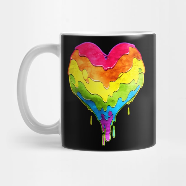 Rainbow Heart Drip by ArtDiggs